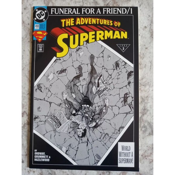 The Adventures Of Superman #498‎ Funeral For A Friend Pt. 1 VF DC Comics 1993 - Picture 1 of 8